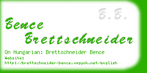 bence brettschneider business card